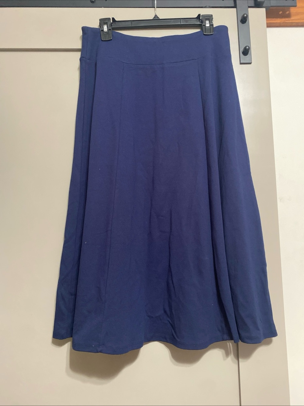 Appleseed's Navy A-Line Midi Skirt